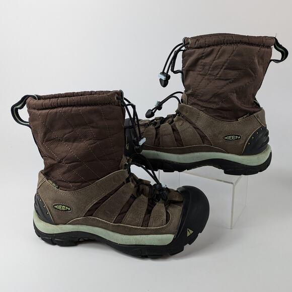 Keen Womens Sz6 Boots Shellback Keep Warm 25F 200g Insulation Beige Teal Winter - Picture 1 of 16